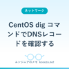 CentOS dig コマンドでDNSレコードを確認する
